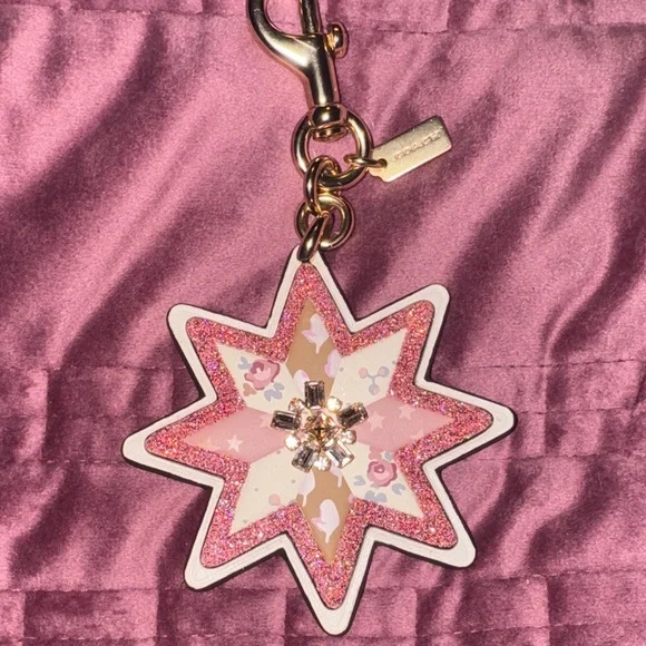 Coach mixed patch work work fob/key chain. F40702. Rare! NWOT. - Picture 4 of 16